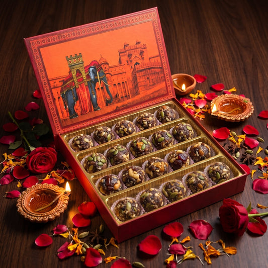 BOURNVEDA Premium Dry Fruit Laddu – 900g | No Added Sugar | Diwali Gift Hamper