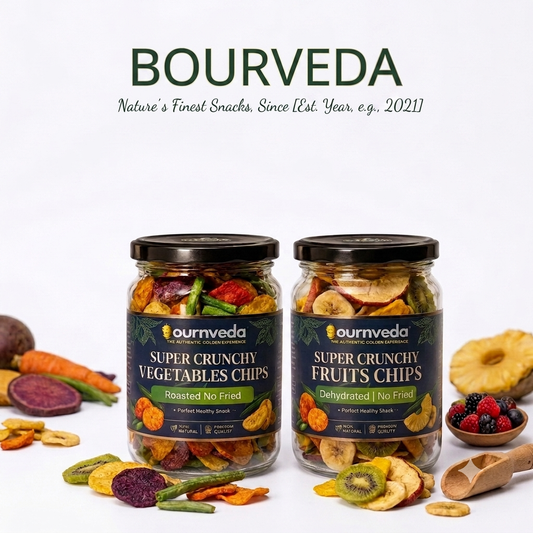 Bournveda Healthy Snacks Vegetables & Fruits Chips Combo