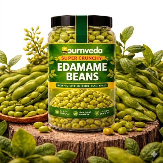 Bournveda Super Crunchy Roasted Edamame Beans – Sea Salt | High Protein, High Fiber Plant-Based Snack | Rich in Omega-3