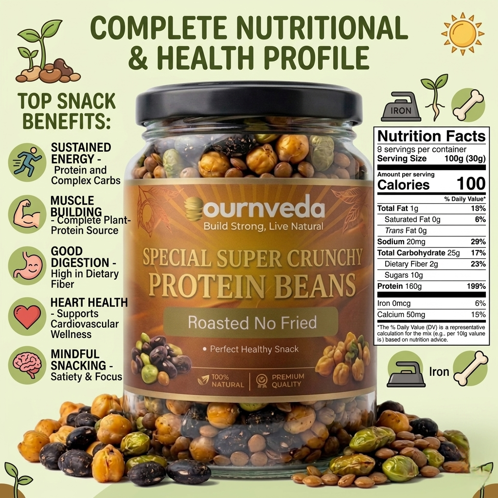 Super Crunchy  Roasted Protein Beans  Sea Salt
