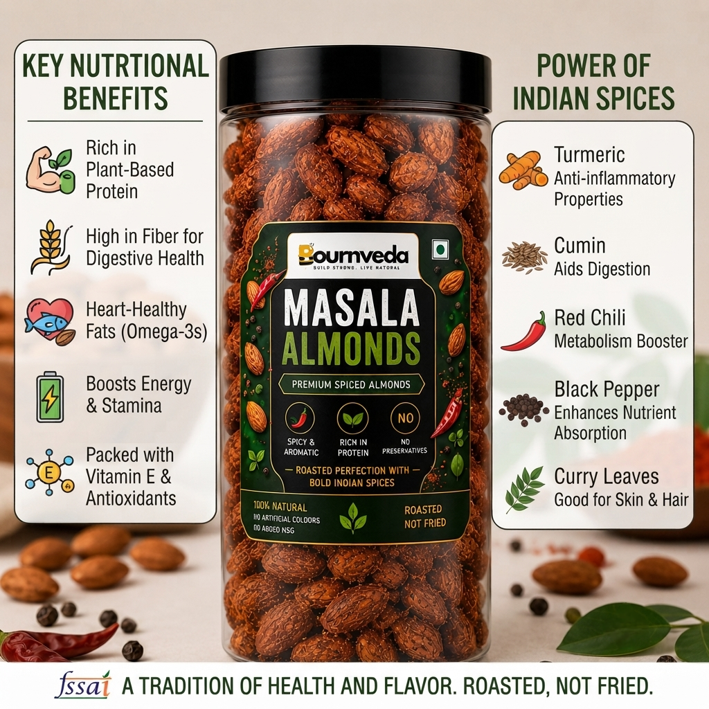 Bournveda Premium Roasted Masala Almonds