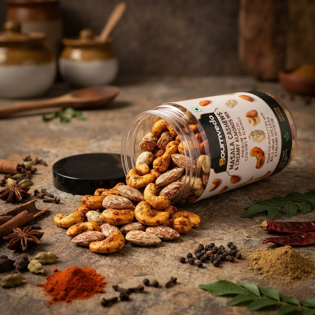 Masala Cashews & Creamy Masala Crunchy Almonds Mix