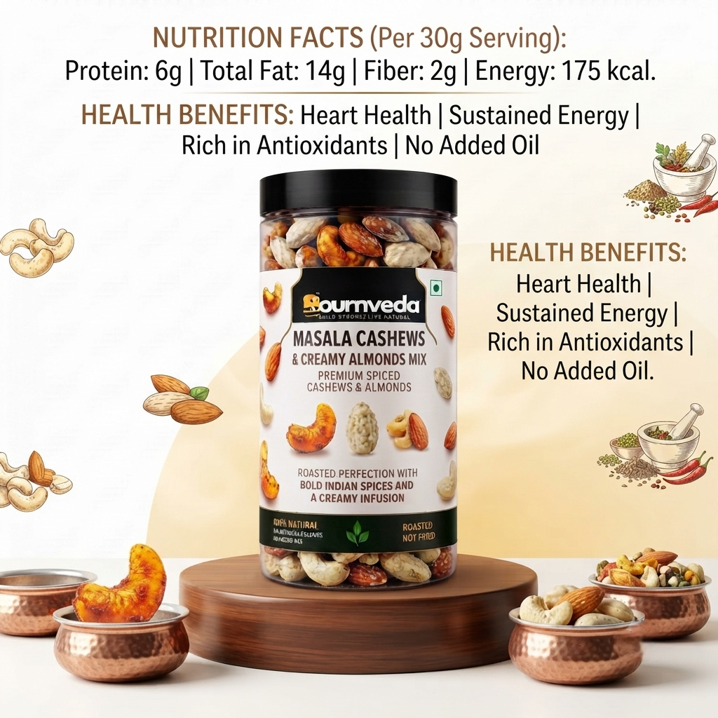 Masala Cashews & Creamy Masala Crunchy Almonds Mix