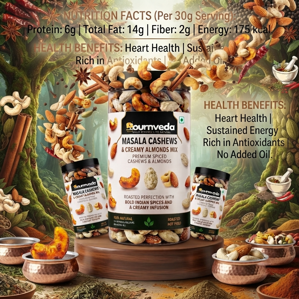 Masala Cashews & Creamy Masala Crunchy Almonds Mix
