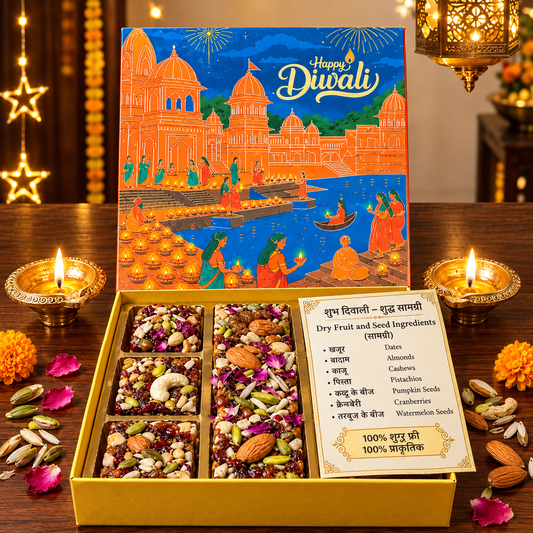 BOURNVEDA Premium Date & Dry Fruit Barfi – 450g | No Added Sugar | Diwali Gift Hamper