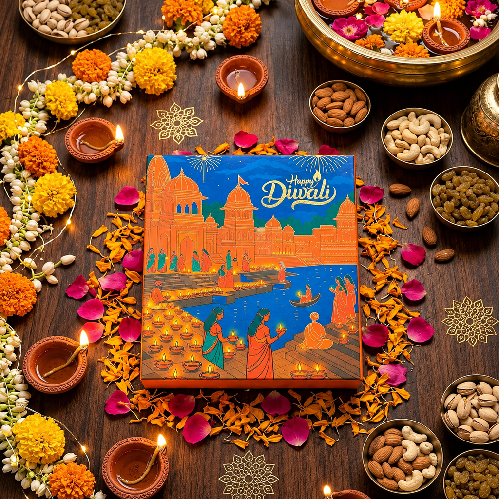 BOURNVEDA Premium Date & Dry Fruit Barfi – 450g | No Added Sugar | Diwali Gift Hamper