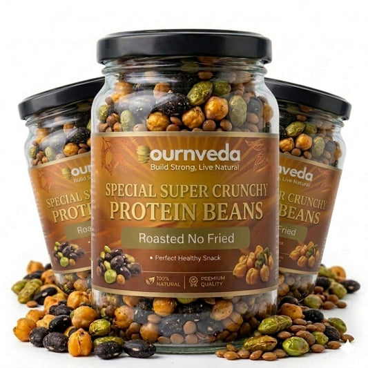 Bournveda Super Crunchy Roasted Protein Beans – Sea Salt | High Protein, High Fiber Mixed Beans Snack | Roasted, Not Fried