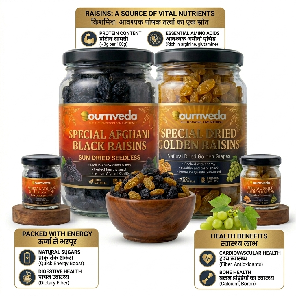 Afghani Black Raisins & Golden Raisins