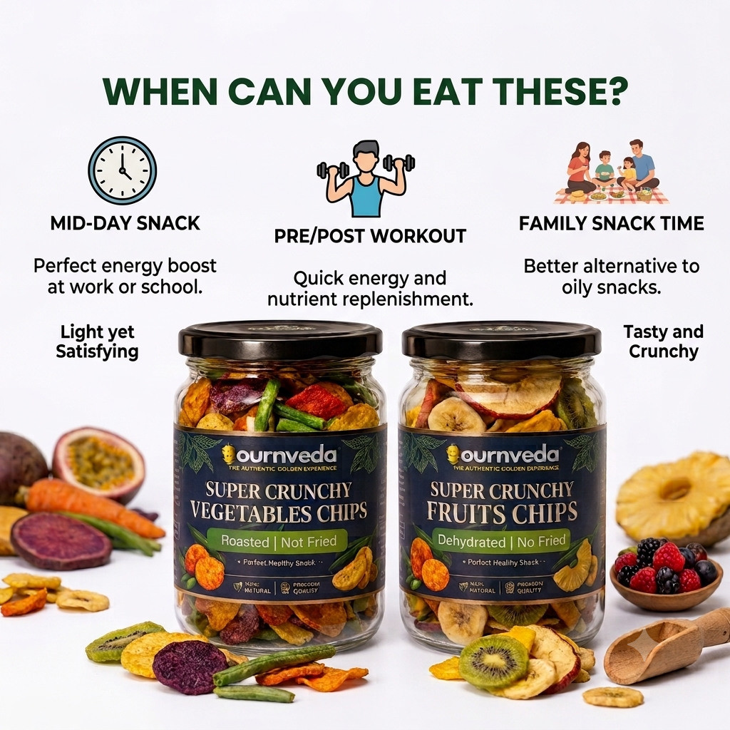 Bournveda Healthy Snacks Vegetables & Fruits Chips Combo