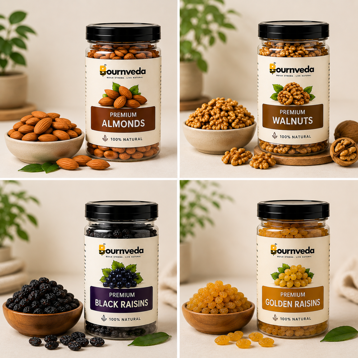Bournveda Premium Almonds, Walnuts & Raisins