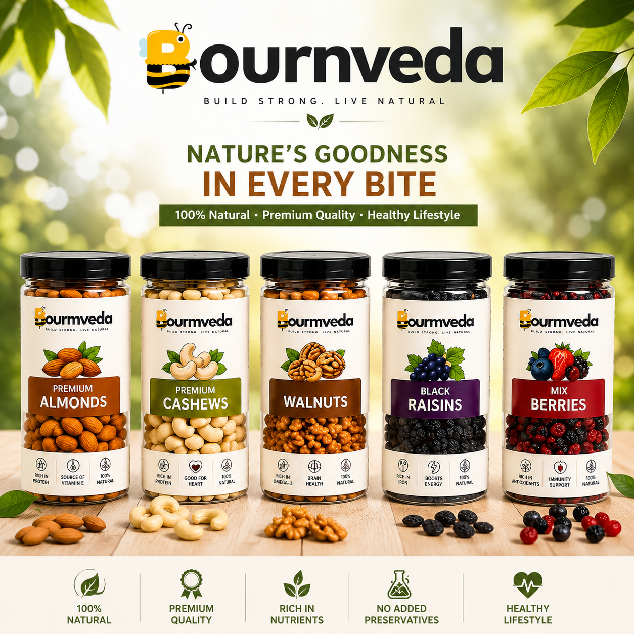 Bournveda Royal Premium Dry Fruits & Mix Berries - 750g
