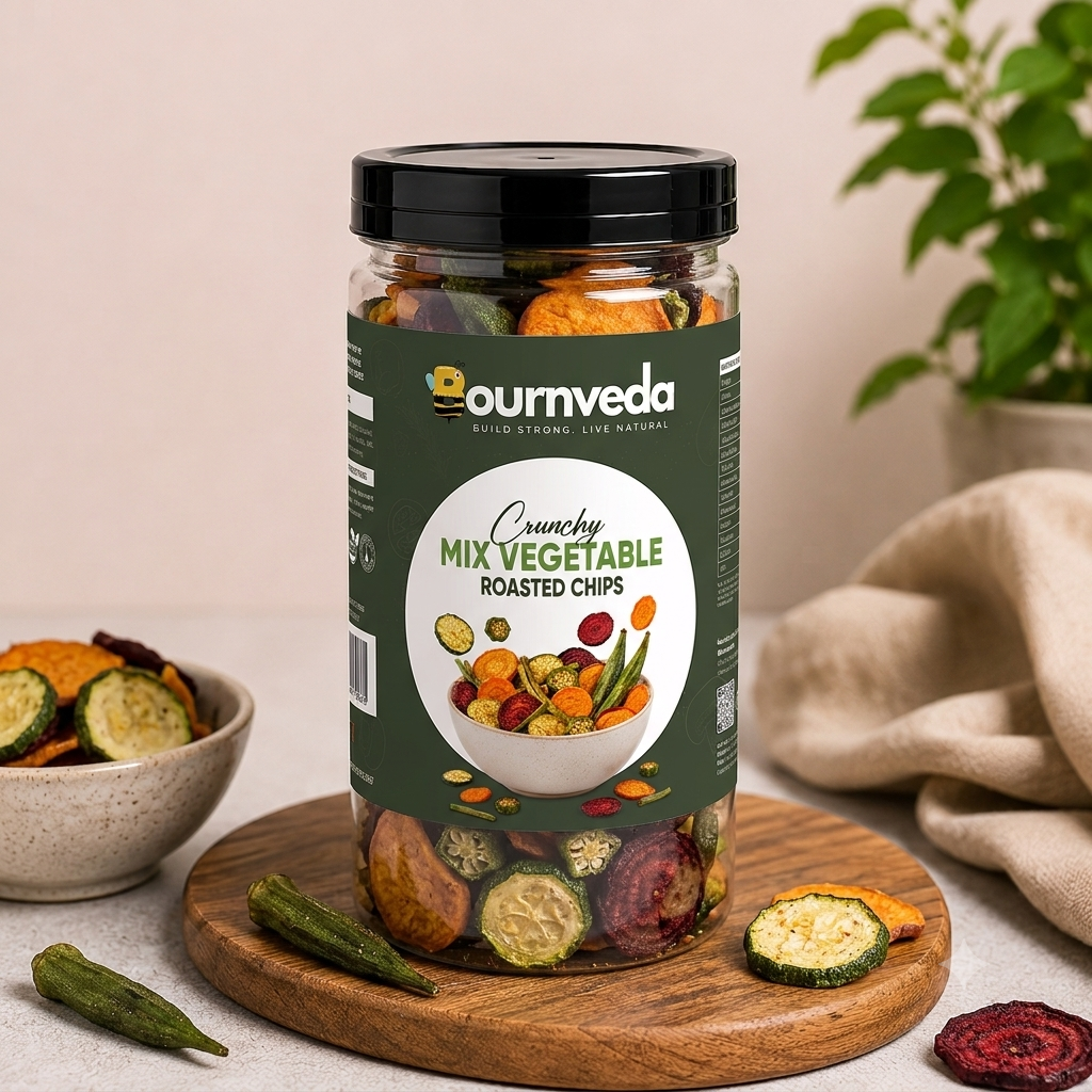 Bournveda Crunchy Mix Vegetable Roasted Chips