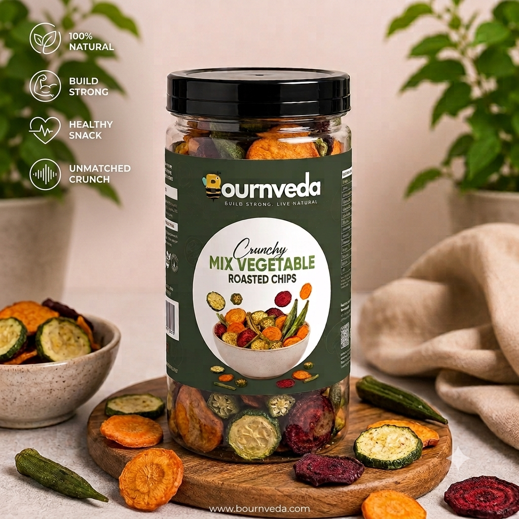 Bournveda Crunchy Mix Vegetable Roasted Chips