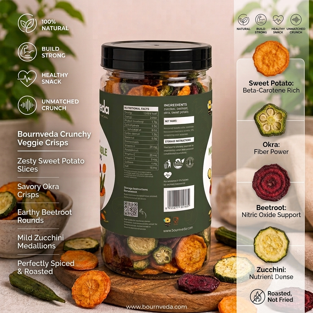 Bournveda Crunchy Mix Vegetable Roasted Chips