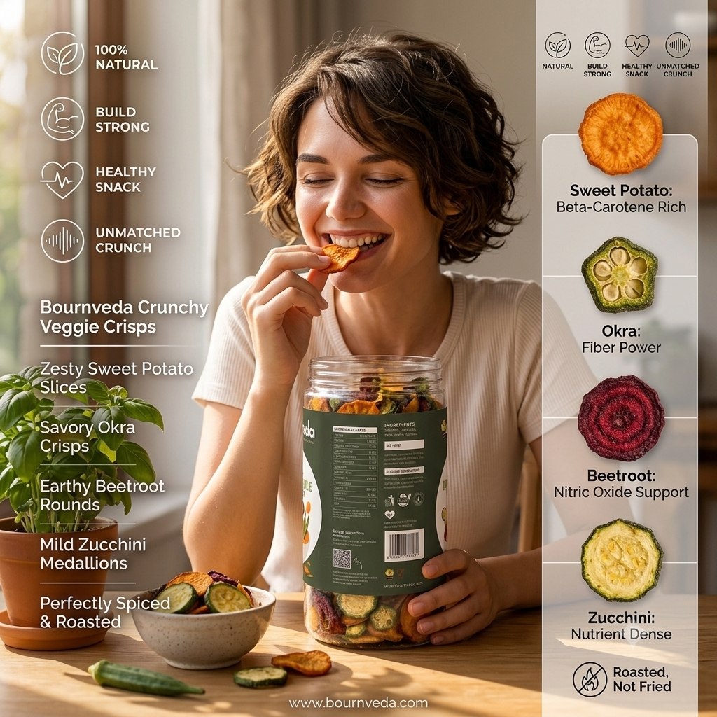 Bournveda Crunchy Mix Vegetable Roasted Chips